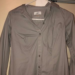 LOFT Grey Button Down!
